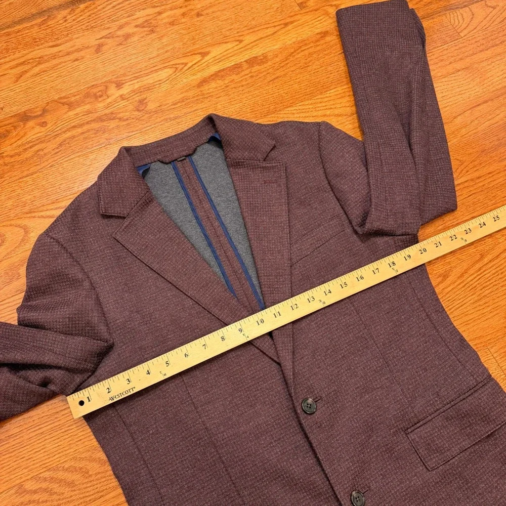 Bonobos Jetsetter Blazer 40R Burgundy Lanificio Fortex Unsturctured Tailored Fit